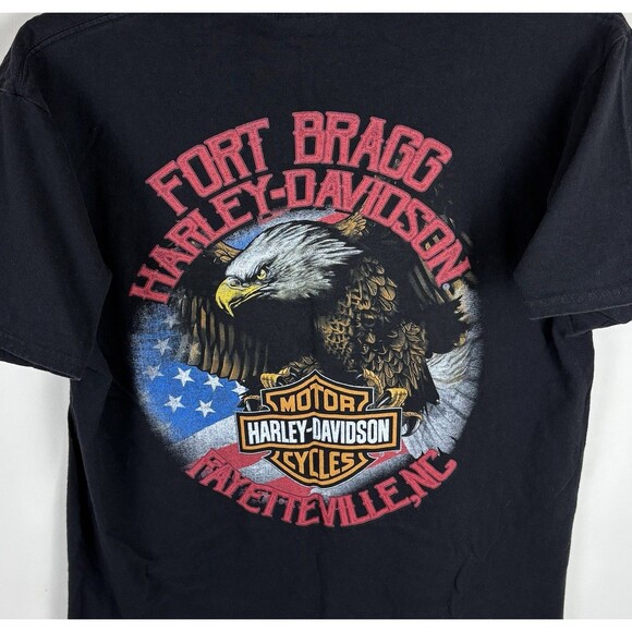 Y2K Harley Davidson Big Graphic T-Shirt / Black / Eagle / Size Large / Biker - Picture 2 of 5